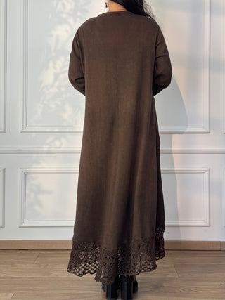 Rochie lungă tricotată din amestec de lână
