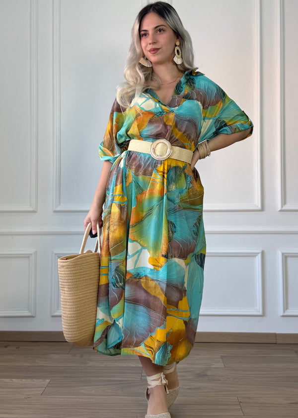 Rochie de vară cu guler și buzunare