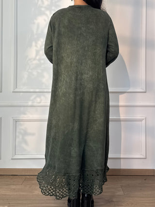 Rochie lungă tricotată din amestec de lână