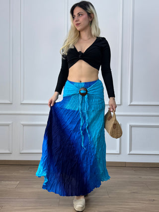 Fustă/rochie cu prindere cu clemă din cocos creponat