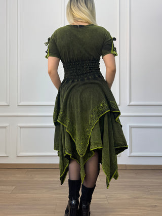 Rochie maxi din bumbac cu talie elastică