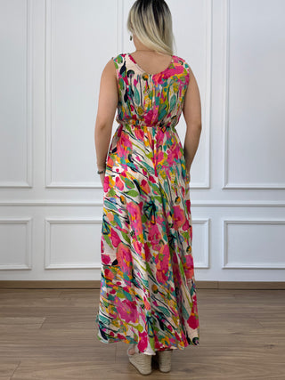 Rochie lungă cu buzunare, croială în A