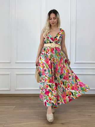 Rochie lungă cu buzunare, croială în A