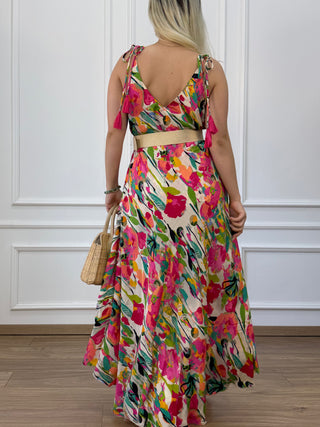 Rochie lungă cu buzunare, croială în A
