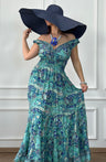 Királykék/Türkiz Paisley