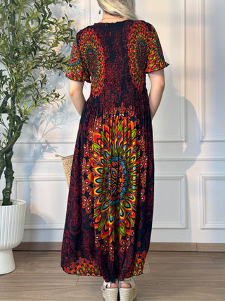 Rochie midi cu piept elasticizat