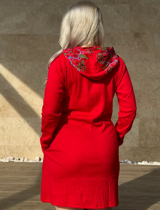 Rochie pulover cu mandale