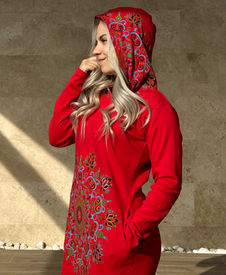 Rochie pulover cu mandale