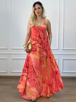 Rochie maxi cloș cu buzunare