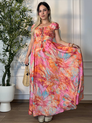 Rochie indiană cu mâneci lungi