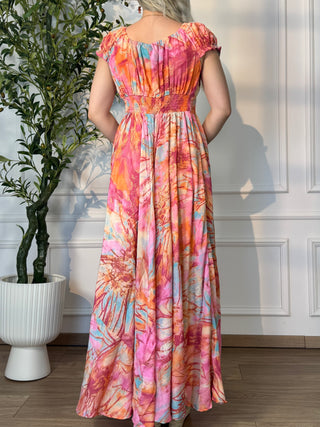 Rochie indiană cu mâneci lungi