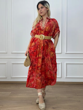 Rochie de vară cu guler și buzunare