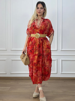 Rochie de vară cu guler și buzunare