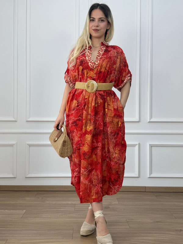 Rochie de vară cu guler și buzunare