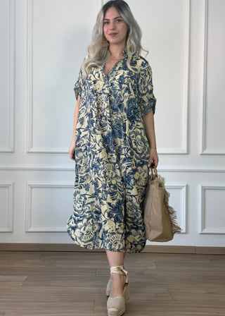 Rochie de vară cu guler și buzunare