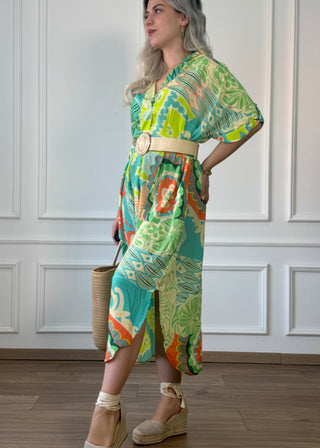 Rochie de vară cu guler și buzunare