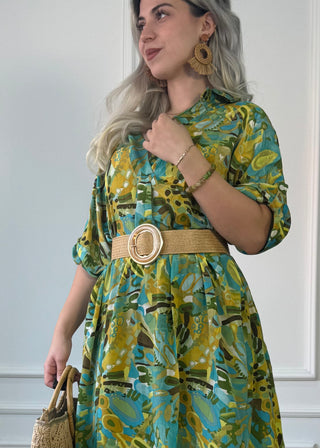 Rochie de vară cu guler și buzunare