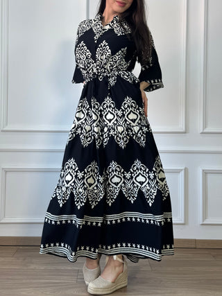 Rochie femeiască din viscoză cu model abstract