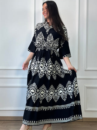 Rochie femeiască din viscoză cu model abstract