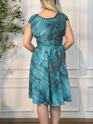 Rochie scurtă cu talie încrețită
