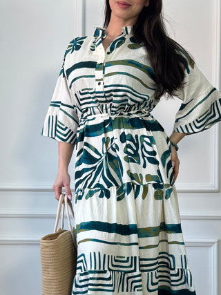 Rochie femeiască din viscoză cu model abstract