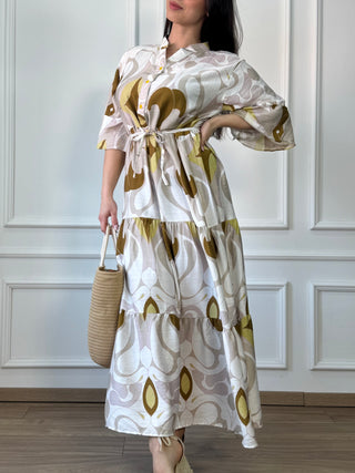 Rochie femeiască din viscoză cu model abstract