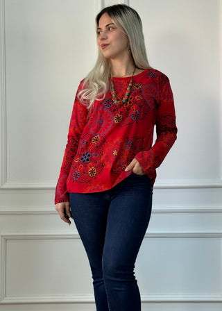Bluză cu model mandala și mentă