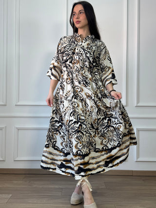 Rochie femeiască din viscoză cu model abstract