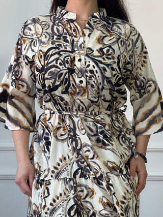Rochie femeiască din viscoză cu model abstract