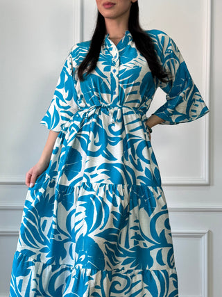 Rochie femeiască din viscoză cu model abstract