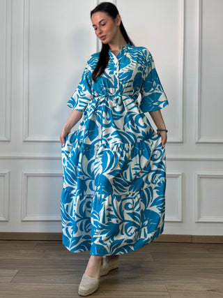Rochie femeiască din viscoză cu model abstract