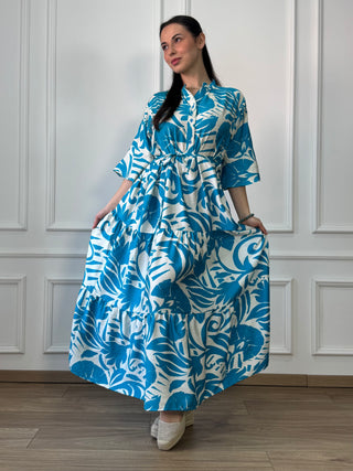 Rochie femeiască din viscoză cu model abstract