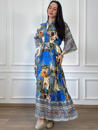 Rochie femeiască din viscoză cu model abstract