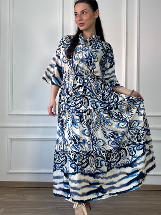 Rochie femeiască din viscoză cu model abstract