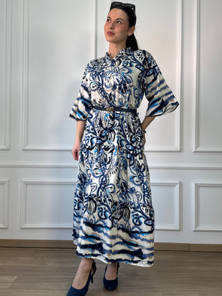 Rochie femeiască din viscoză cu model abstract