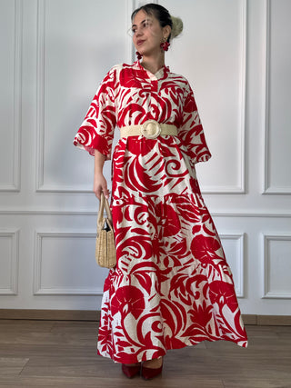 Rochie femeiască din viscoză cu model abstract