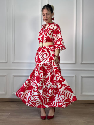 Rochie femeiască din viscoză cu model abstract