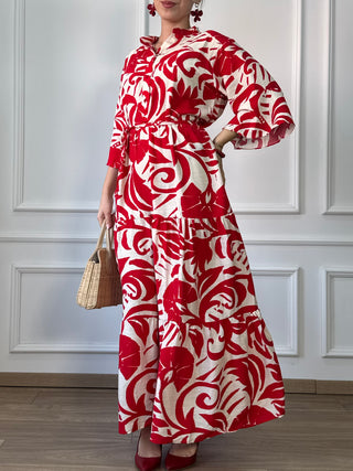 Rochie femeiască din viscoză cu model abstract