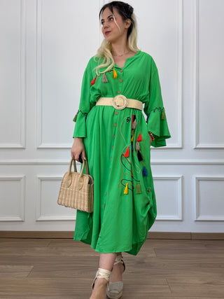 Rochie cămașă boemă cu nasturi