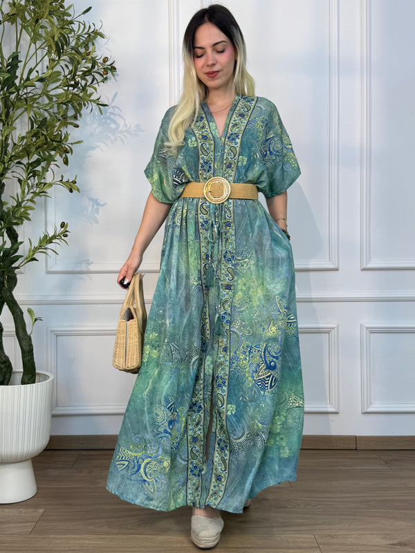Rochie maxi cu talie ajustabilă