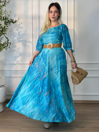 Rochie indiană cu mâneci lungi