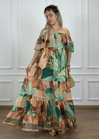 Rochie maxi cu piept elastic