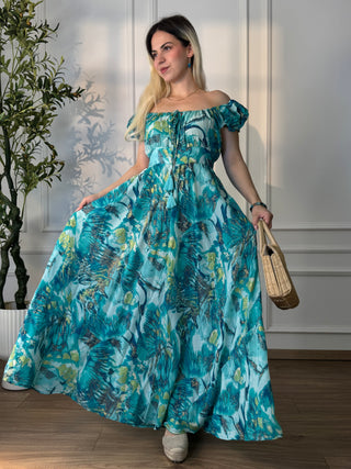 Rochie indiană cu mâneci lungi