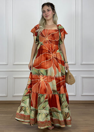 Rochie maxi cu piept elastic