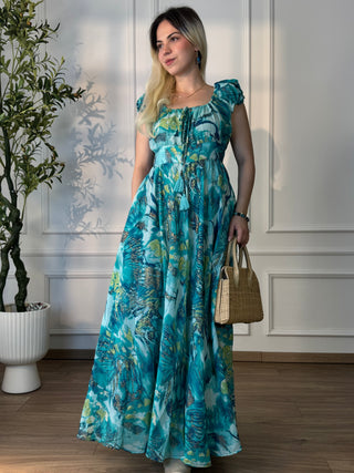 Rochie indiană cu mâneci lungi