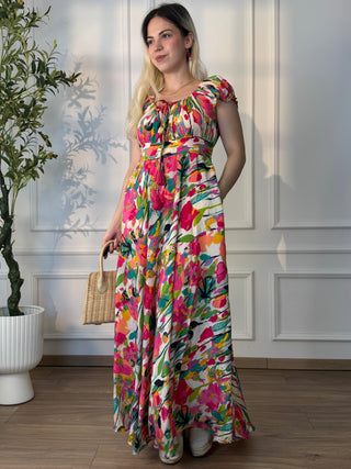 Rochie indiană cu mâneci lungi