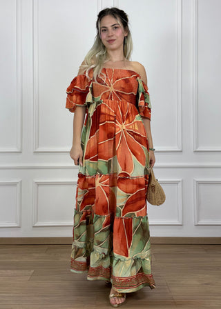 Rochie maxi cu piept elastic