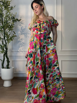 Rochie indiană cu mâneci lungi