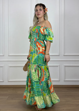 Rochie maxi cu piept elastic