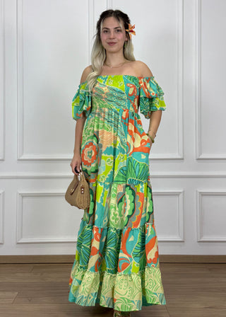 Rochie maxi cu piept elastic